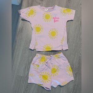 Zara Purple Sun Shorts Outfit 4T
